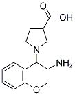 1-[2-AMINO-1-(2-METHOXY-PHENYL)-ETHYL]-PYRROLIDINE-3-CARBOXYLIC ACID 结构式