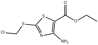 ETHYL 4-AMINO-2-(CHLOROMETHYLTHIO)THIAZOLE-5-CARBOXYLATE 结构式
