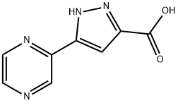 5-(吡嗪-2-基)-1H-吡唑-3-羧酸 结构式