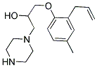 1-(2-ALLYL-4-METHYL-PHENOXY)-3-PIPERAZIN-1-YL-PROPAN-2-OL 结构式