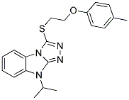 9-ISOPROPYL-3-(2-P-TOLYLOXY-ETHYLSULFANYL)-9H-BENZO[4,5]IMIDAZO[2,1-C][1,2,4]TRIAZOLE 结构式