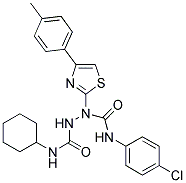 N~1~-(4-CHLOROPHENYL)-1-[4-(4-METHYLPHENYL)-1,3-THIAZOL-2-YL]-N~2~-CYCLOHEXYL-1,2-HYDRAZINEDICARBOXAMIDE 结构式