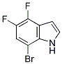 7-BROMO-4,5-DIFLUOROINDOL 结构式