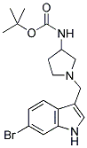 1-(6-BROMO-1H-INDOL-3-YLMETHYL)-PYRROLIDIN-3-CARBAMIC ACID TERT-BUTYL ESTER 结构式