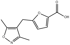 5-[(二甲基-1,2-噁唑-4-基)甲基]呋喃-2-羧酸 结构式