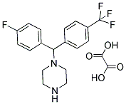 1-((4-FLUOROPHENYL)[4-(TRIFLUOROMETHYL)PHENYL]METHYL)PIPERAZINE OXALATE 结构式