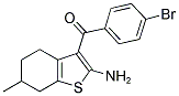 (2-AMINO-6-METHYL-4,5,6,7-TETRAHYDRO-1-BENZOTHIEN-3-YL)(4-BROMOPHENYL)METHANONE 结构式