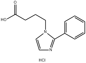 4-(2-苯基-1H-咪唑-1-基)丁酸盐酸盐 结构式