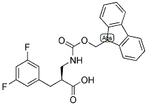 (S)-3-(3,5-DIFLUORO-PHENYL)-2-[(9H-FLUOREN-9-YLMETHOXYCARBONYLAMINO)-METHYL]-PROPIONIC ACID 结构式