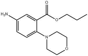 5-氨基-2-吗啉-4-基-苯甲酸丙酯 结构式