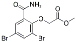 2,4-二溴-6-氨基甲酰苯氧乙酸甲酯 结构式