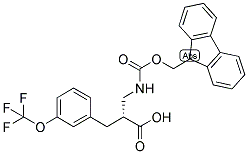 (R)-2-[(9H-FLUOREN-9-YLMETHOXYCARBONYLAMINO)-METHYL]-3-(3-TRIFLUOROMETHOXY-PHENYL)-PROPIONIC ACID 结构式