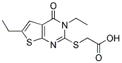 (3,6-DIETHYL-4-OXO-3,4-DIHYDRO-THIENO[2,3-D ]PYRIMIDIN-2-YLSULFANYL)-ACETIC ACID 结构式