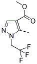 5-Methyl-1-(2,2,2-trifluoro-ethyl)-1H-pyrazole-4-carboxylic acid methyl ester 结构式