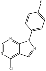 4-CHLORO-1-(4-FLUOROPHENYL)-1H-PYRAZOLO[3,4-D]PYRIMIDINE 结构式