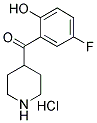 (5-FLUORO-2-HYDROXYPHENYL)(4-PIPERIDINYL)METHANONE HYDROCHLORIDE 结构式