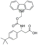 (R)-3-(4-TERT-BUTYL-PHENYL)-3-(9H-FLUOREN-9-YLMETHOXYCARBONYLAMINO)-PROPIONIC ACID 结构式