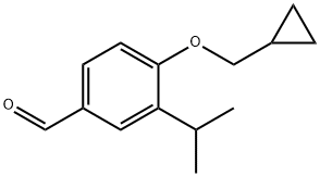 4-(环丙基甲氧基)-3-异丙基苯甲醛 结构式