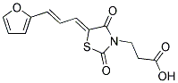 3-[5-(3-FURAN-2-YL-ALLYLIDENE)-2,4-DIOXO-THIAZOLIDIN-3-YL]-PROPIONIC ACID 结构式