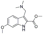3-DIMETHYLAMINOMETHYL-6-METHOXY-1H-INDOLE-2-CARBOXYLIC ACID METHYL ESTER 结构式