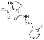 N'-[(1E)-(2-FLUOROPHENYL)METHYLENE]-5-NITRO-1H-IMIDAZOLE-4-CARBOHYDRAZIDE 结构式