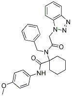 1-[[2-(1H-1,2,3-BENZOTRIAZOL-1-YL)ACETYL](BENZYL)AMINO]-N-(4-METHOXYPHENYL)CYCLOHEXANECARBOXAMIDE 结构式