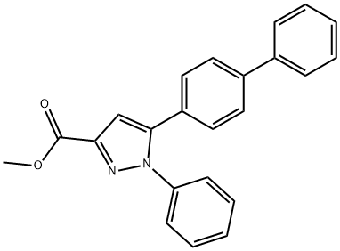 5-BIPHENYL-4-YL-1-PHENYL-1H-PYRAZOLE-3-CARBOXYLIC ACID METHYL ESTER 结构式