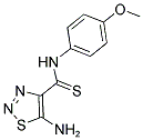 5-AMINO-N-(4-METHOXYPHENYL)-1,2,3-THIADIAZOLE-4-CARBOTHIOAMIDE 结构式