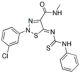 (5Z)-5-[(ANILINOCARBONOTHIOYL)IMINO]-2-(3-CHLOROPHENYL)-N-METHYL-2,5-DIHYDRO-1,2,3-THIADIAZOLE-4-CARBOXAMIDE 结构式