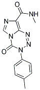 N-METHYL-3-(4-METHYLPHENYL)-4-OXO-3,4-DIHYDROIMIDAZO[5,1-D][1,2,3,5]TETRAZINE-8-CARBOXAMIDE 结构式