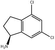 (S)-4,6-DICHLORO-INDAN-1-YLAMINE 结构式