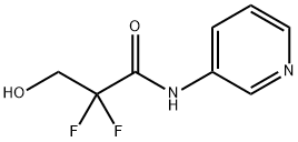 2,2-DIFLUORO-3-HYDROXY-(3-PYRIDYL)PROPIONYL AMIDE 结构式