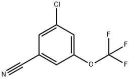 3-氯-5-(三氟甲氧基)苯甲腈 结构式