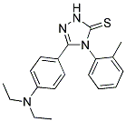 5-[4-(DIETHYLAMINO)PHENYL]-4-(2-METHYLPHENYL)-2,4-DIHYDRO-3H-1,2,4-TRIAZOLE-3-THIONE 结构式