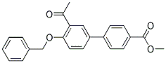 METHYL 3'-ACETYL-4'-(BENZYLOXY)[1,1'-BIPHENYL]-4-CARBOXYLATE 结构式