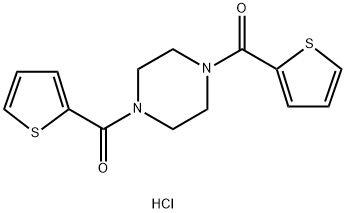 [4-(THIOPHENE-2-CARBONYL)-PIPERAZIN-1-YL]-THIOPHEN-2-YL-METHANONE HYDROCHLORIDE 结构式