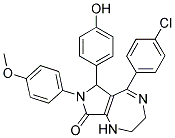 5-(4-CHLOROPHENYL)-6-(4-HYDROXYPHENYL)-7-(4-METHOXYPHENYL)-2,3,6,7-TETRAHYDROPYRROLO[3,4-E][1,4]DIAZEPIN-8(1H)-ONE 结构式