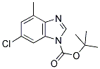 6-CHLORO-4-METHYL-BENZOIMIDAZOLE-1-CARBOXYLIC ACID TERT-BUTYL ESTER 结构式