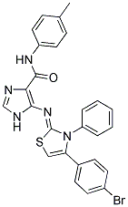 (Z)-5-(4-(4-BROMOPHENYL)-3-PHENYLTHIAZOL-2(3H)-YLIDENEAMINO)-N-P-TOLYL-1H-IMIDAZOLE-4-CARBOXAMIDE 结构式