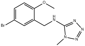 N-(5-BROMO-2-METHOXYBENZYL)-1-METHYL-1H-TETRAZOL-5-AMINE 结构式