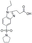3-[1-PROPYL-5-(PYRROLIDIN-1-YLSULFONYL)-1H-BENZIMIDAZOL-2-YL]PROPANOIC ACID 结构式