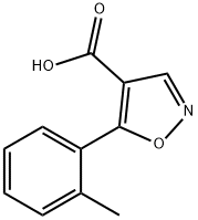 5-邻甲苯基-异恶唑-4-羧酸 结构式