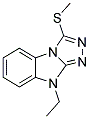 9-ETHYL-3-(METHYLTHIO)-9H-[1,2,4]TRIAZOLO[4,3-A]BENZIMIDAZOLE 结构式