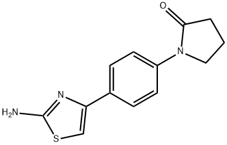 1-[4-(2-AMINO-1,3-THIAZOL-4-YL)PHENYL]PYRROLIDIN-2-ONE 结构式