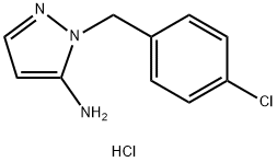 5-氨基-1-(4-氯苄基)吡唑盐酸盐 结构式