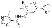 4-METHYL-N'-[(1Z)-3-OXO-3-THIEN-2-YL-1-(TRIFLUOROMETHYL)PROPYLIDENE]-1,2,3-THIADIAZOLE-5-CARBOHYDRAZIDE 结构式