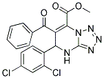 METHYL 6-BENZOYL-5-(2,4-DICHLOROPHENYL)-4,5-DIHYDROTETRAZOLO[1,5-A]PYRIMIDINE-7-CARBOXYLATE 结构式