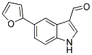 5-(2-FURYL)-1H-INDOLE-3-CARBALDEHYDE 结构式