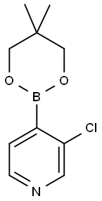 3-CHLORO-4-(5, 5-DIMETHYL-1,3,2-DIOXABORINAN-2-YL)PYRIDINE 结构式