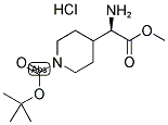 (R)-N'-T-BUTYLOXYCARBONYL-4-PIPERIDYLGLYCINE METHYL ESTER HYDROCHLORIDE 结构式